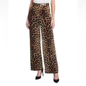 Gauge81 Kioto Wide-Leg Leopard-Print Silk Pants Large
Trousers High Rise